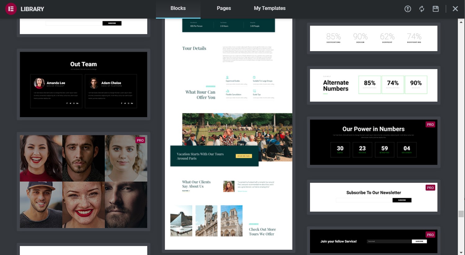 Elementor Pro Templates